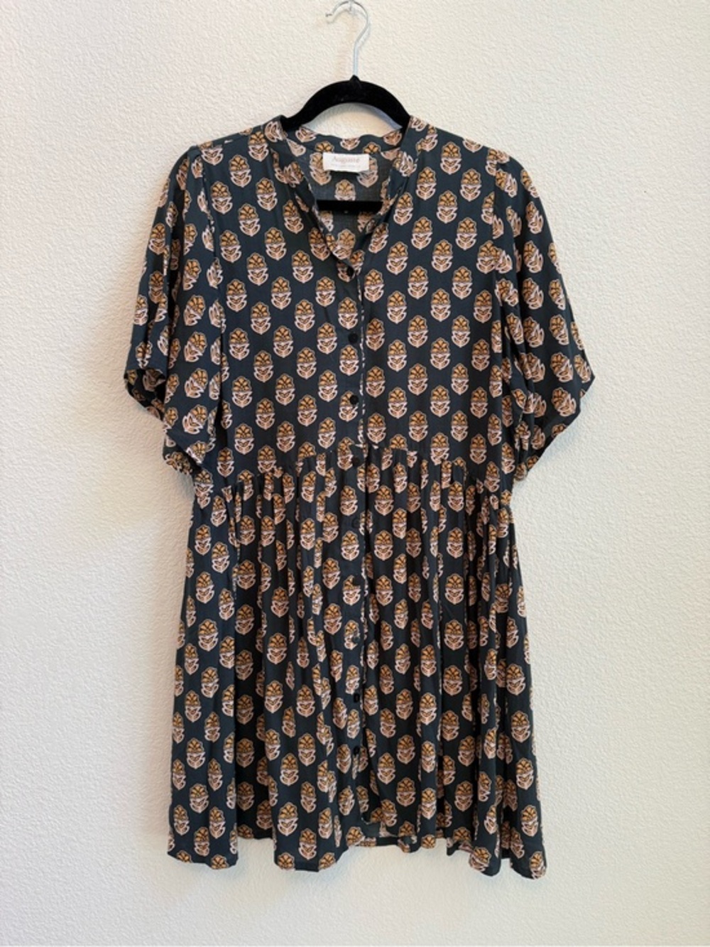 Auguste The Label Ariah Azalea Mini Dress Size 6 Black Floral Boho